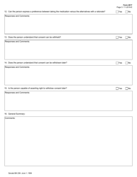 Form 4017 Capacity Assessment Instrument for Psychotropic Medication - Texas, Page 3
