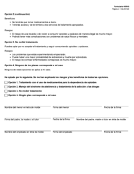 Formulario 4008-S Consentimiento Informado Para Menores De 13 a 18 Anos Que Buscan Tratamiento Para El Trastorno Por Consumo De Opiaceos - Texas (Spanish), Page 2
