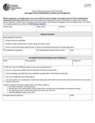 Form 4201 Surrogate Parent Identification of Need and Assignment - Texas