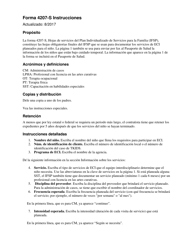 Document preview: Instrucciones para Formulario 4207-S Registro De Servicios Del Plan Individualizado De Servicios Para La Familia (Ifsp) - Texas (Spanish)