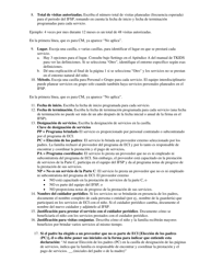 Instrucciones para Formulario 4207-S Registro De Servicios Del Plan Individualizado De Servicios Para La Familia (Ifsp) - Texas (Spanish), Page 2