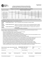 Document preview: Formulario 4211-S Acuerdo Para Financiar Los Servicios De Respiro - Texas (Spanish)