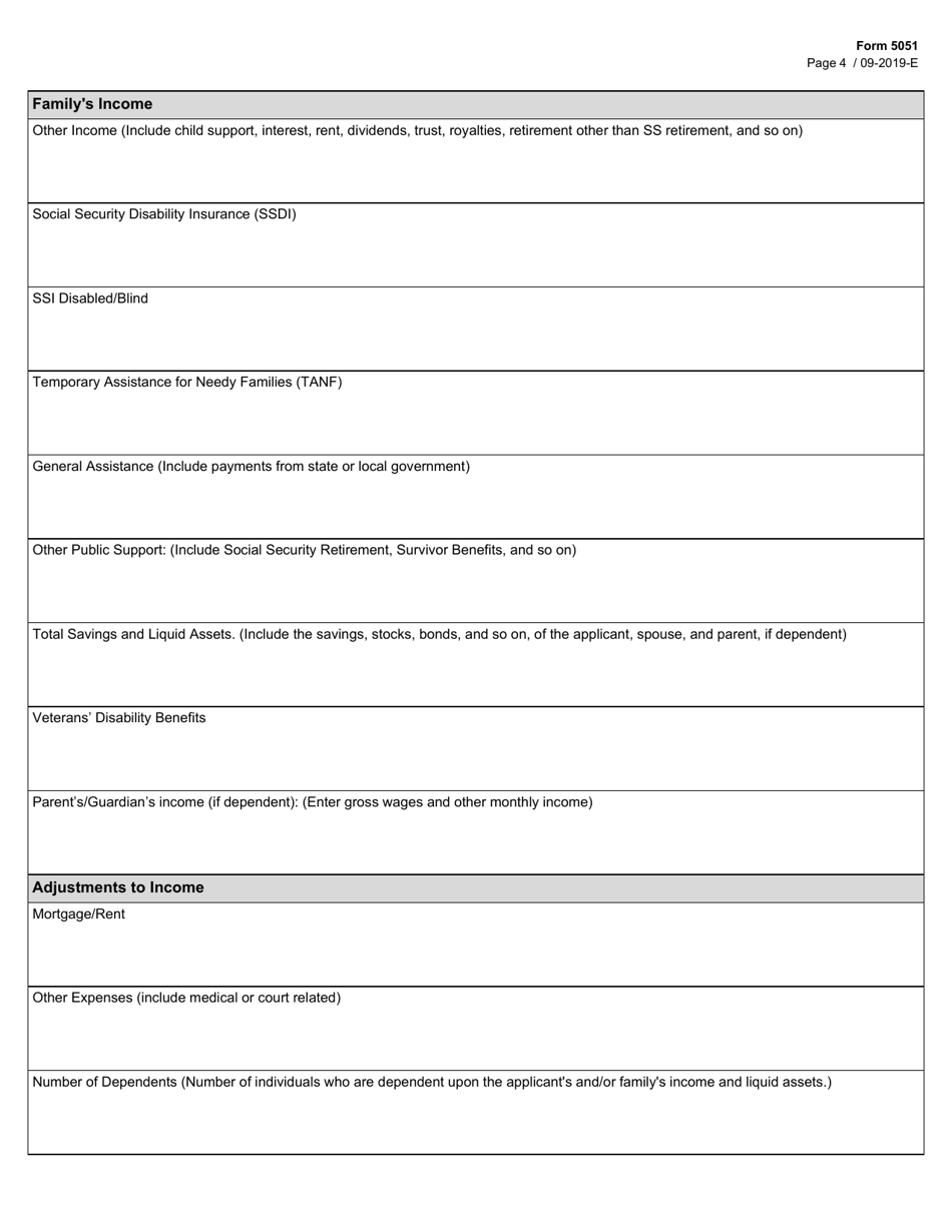 Form 5051 Blind Childrens Vocational Discovery and Development Program (Bcvddp) Application for Services - Texas, Page 4