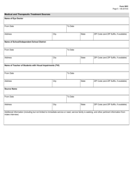 Form 5051 Blind Children&#039;s Vocational Discovery and Development Program (Bcvddp) Application for Services - Texas, Page 5