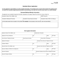 Form 5006 Hardship Waiver Application - Texas, Page 2