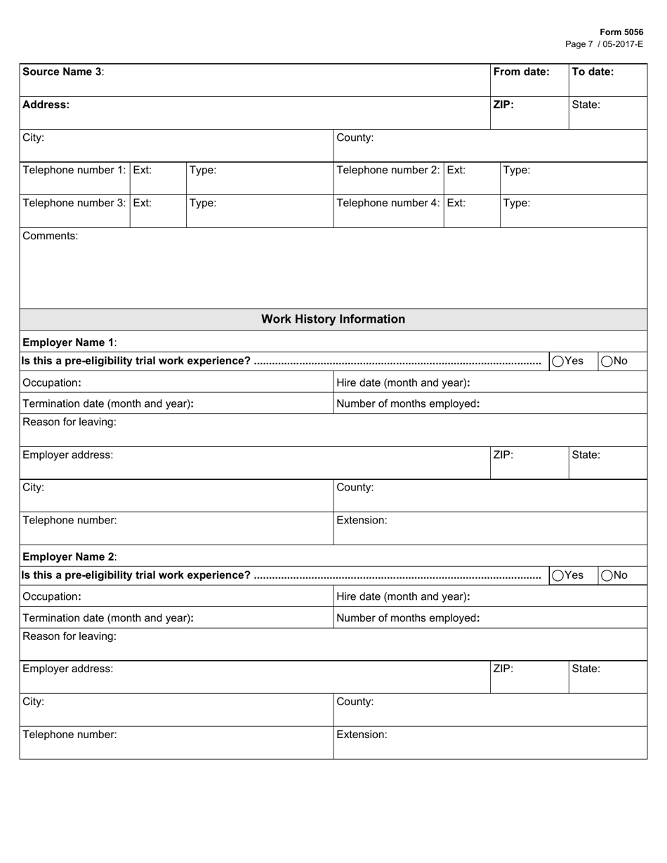 Form 5056 Application for Services - Texas, Page 7