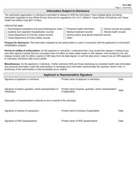 Form 5060 Permission to Collect Information - Texas, Page 2