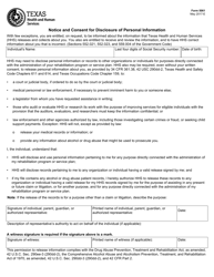 Document preview: Form 5061 Notice and Consent for Disclosure of Personal Information - Texas