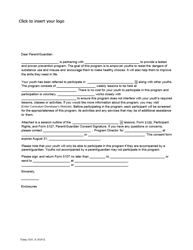 Document preview: Form 5105 Youth Prevention Indicated Program Participation Letter - Texas