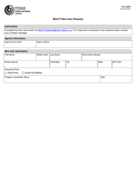 Document preview: Form 5200 Med-It New User Request - Texas