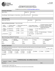 Document preview: Form 5203 Breast Mri Pre-authorization Request - Texas