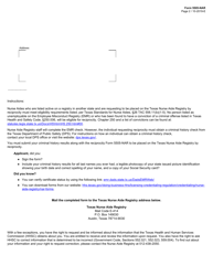 Form 5505-NAR Request for Entry on the Texas Nurse Aide Registry Through Reciprocity - Texas, Page 2