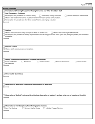Form 5404 Checklist for the Ten-Day Long-Term Care Experience Facility Observation Program - Texas, Page 3