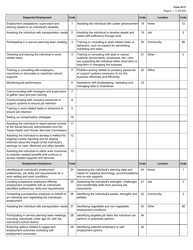 Form 4117 Supported Employment/Employment Assistance Service Delivery Log - Texas, Page 2