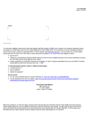 Form 5507-NAR Request for Waiver of Nurse Aide Training and Competency Evaluation - Texas, Page 2