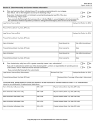 Form 5871-S Disclosure of Ownership and Control Statement Short Form - Texas, Page 3