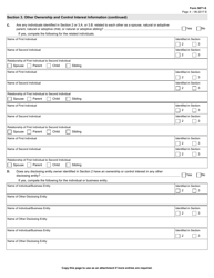 Form 5871-S Disclosure of Ownership and Control Statement Short Form - Texas, Page 4