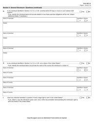 Form 5871-S Disclosure of Ownership and Control Statement Short Form - Texas, Page 8