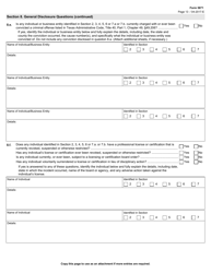 Form 5871 Disclosure of Ownership and Control Statement - Texas, Page 13