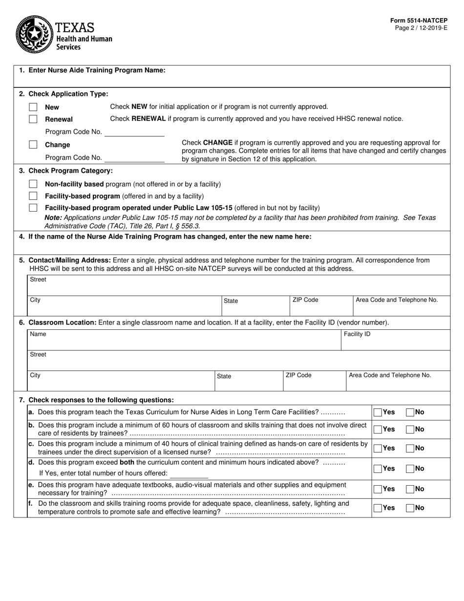 Form 5514-NATCEP - Fill Out, Sign Online And Download Fillable PDF ...