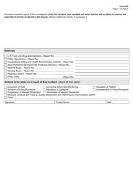 Form 6105 Hospital Facility Incident Report - Texas, Page 3