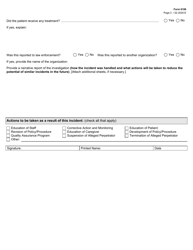 Form 6106 Private Psychiatric Hospital and Crisis Stabilization Unit Incident Report - Texas, Page 2