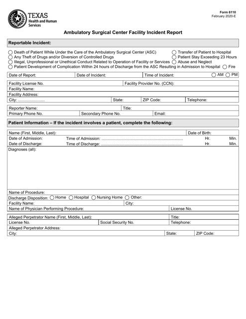 form-6110-download-fillable-pdf-or-fill-online-ambulatory-surgical