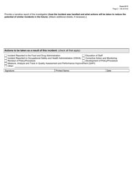 Form 6111 Clinical Laboratory Improvement Amendment Facility Incident Report - Texas, Page 2