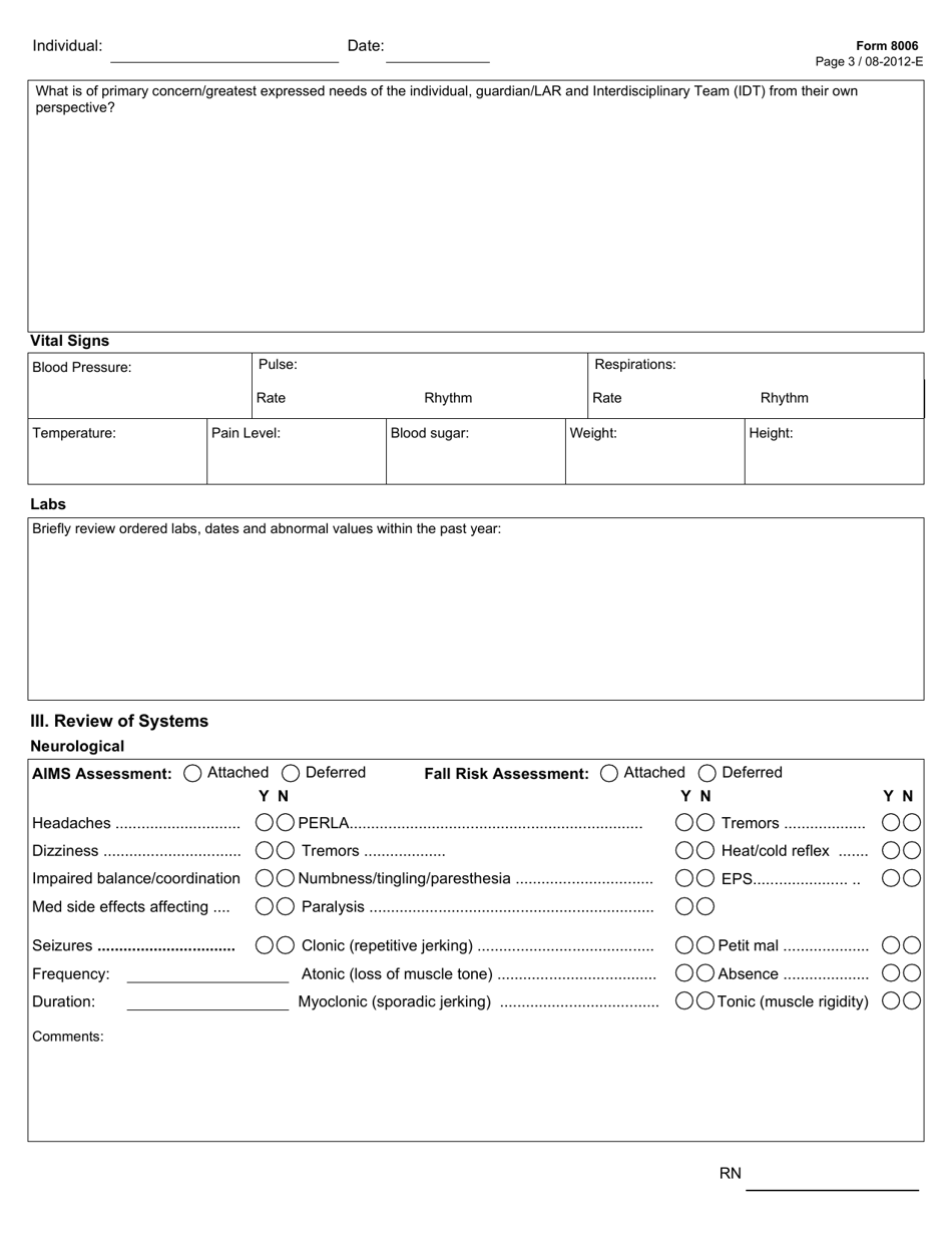 Form 8006 - Fill Out, Sign Online and Download Fillable PDF, Texas ...