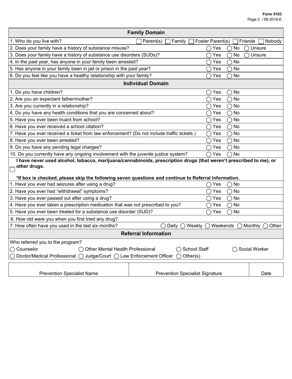 Form 5103 - Fill Out, Sign Online and Download Fillable PDF, Texas ...