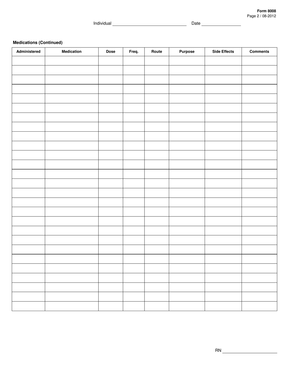 Form 8008 - Fill Out, Sign Online and Download Printable PDF, Texas ...