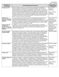 Formulario 8511-S Servicios Y Requisitos De Los Programas - Texas (Spanish), Page 4