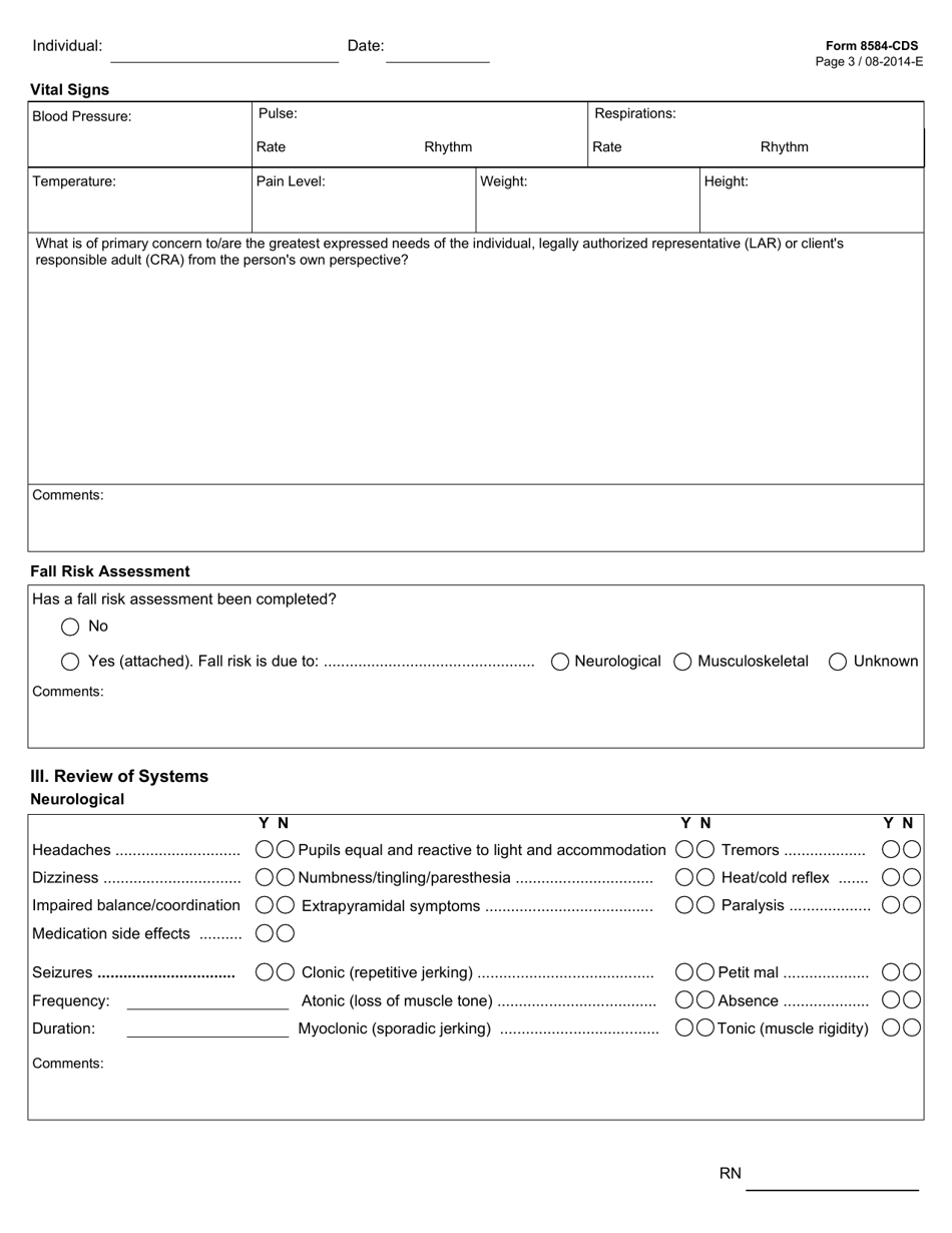 Form 8584-CDS - Fill Out, Sign Online and Download Fillable PDF, Texas ...