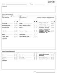 Formulario 8584-S Valoracion Integral De Enfermeria - Texas (Spanish), Page 6