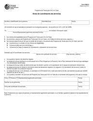 Document preview: Formulario 8586-S Aviso De Coordinacion De Servicios - Texas (Spanish)