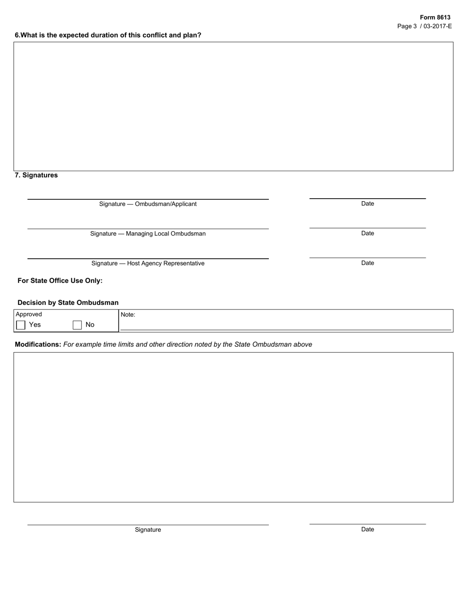 Form 8613 Conflict of Interest Identification, Removal and Remedy - Texas, Page 3