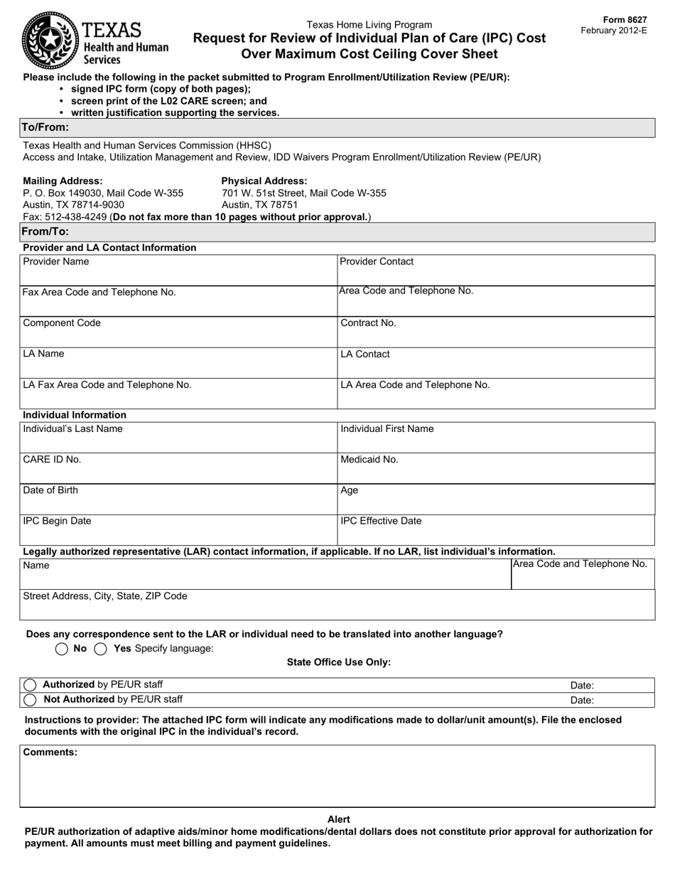 Form 8627 - Fill Out, Sign Online and Download Fillable PDF, Texas ...