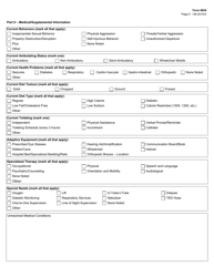 Form 8654 State Supported Living Center (Sslc) Admission Application - Texas, Page 5