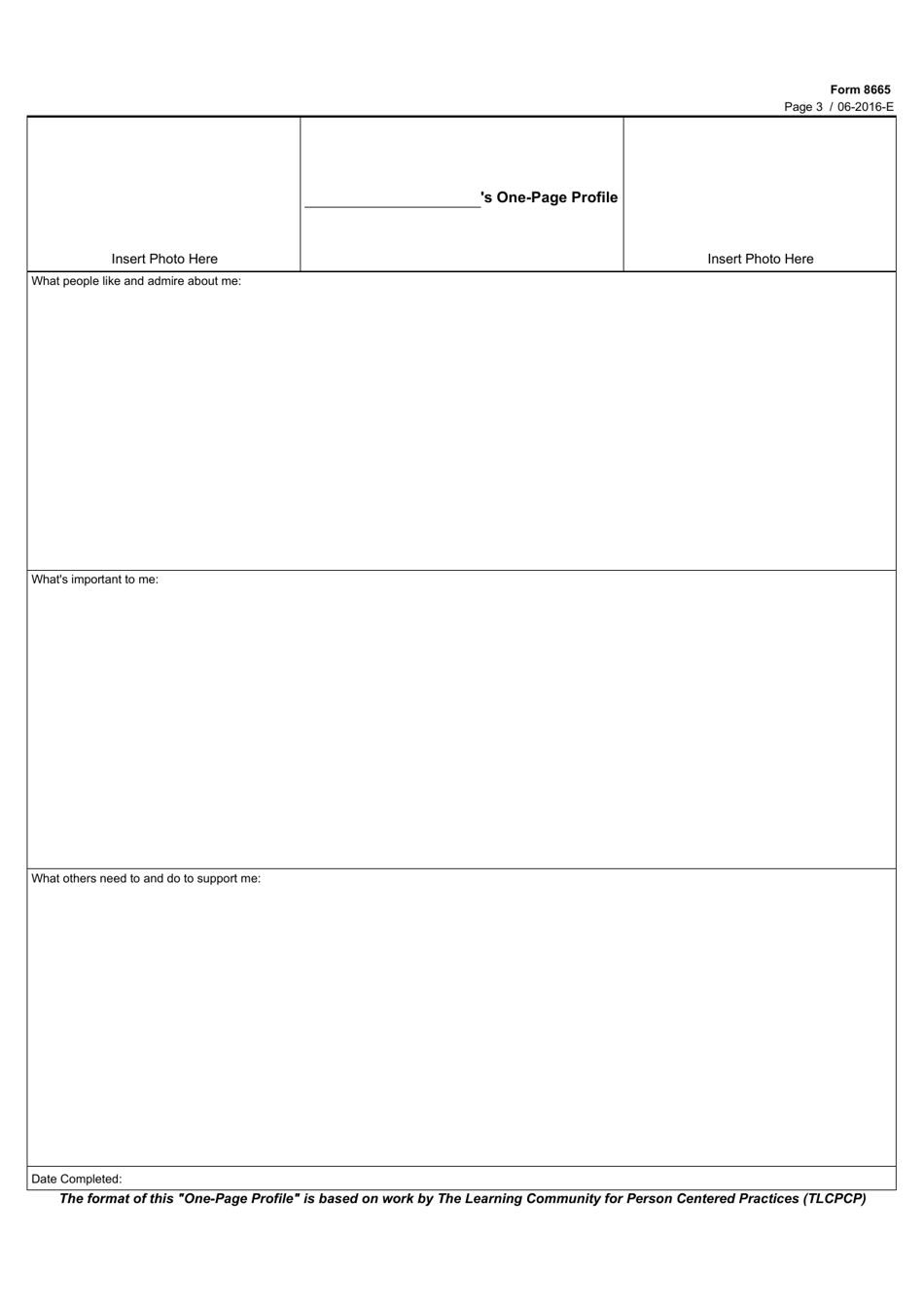 Form 8665 Person-Directed Plan - Texas, Page 3