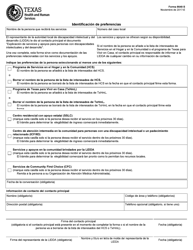 Document preview: Formulario 8648-S Identificacion De Preferencias - Texas (Spanish)
