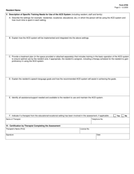 Form 8728 Icf/Iid Augmentative Communication Device (Acd) System Authorization - Texas, Page 3