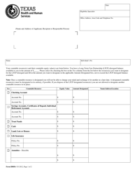 Form H0056 Notice of Opportunity to Designate Countable Resources - Texas