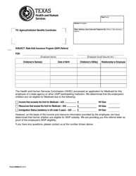 Document preview: Form H0064 State Kids Insurance Program (Skip) Referral - Texas