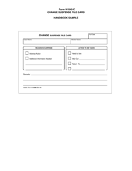 Document preview: Form H1040-C Change Suspense File Card - Texas