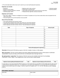 Form H1049 Client&#039;s Statement of Self-employment Income - Texas, Page 2