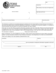 Form H1028 Employment Verification - Texas