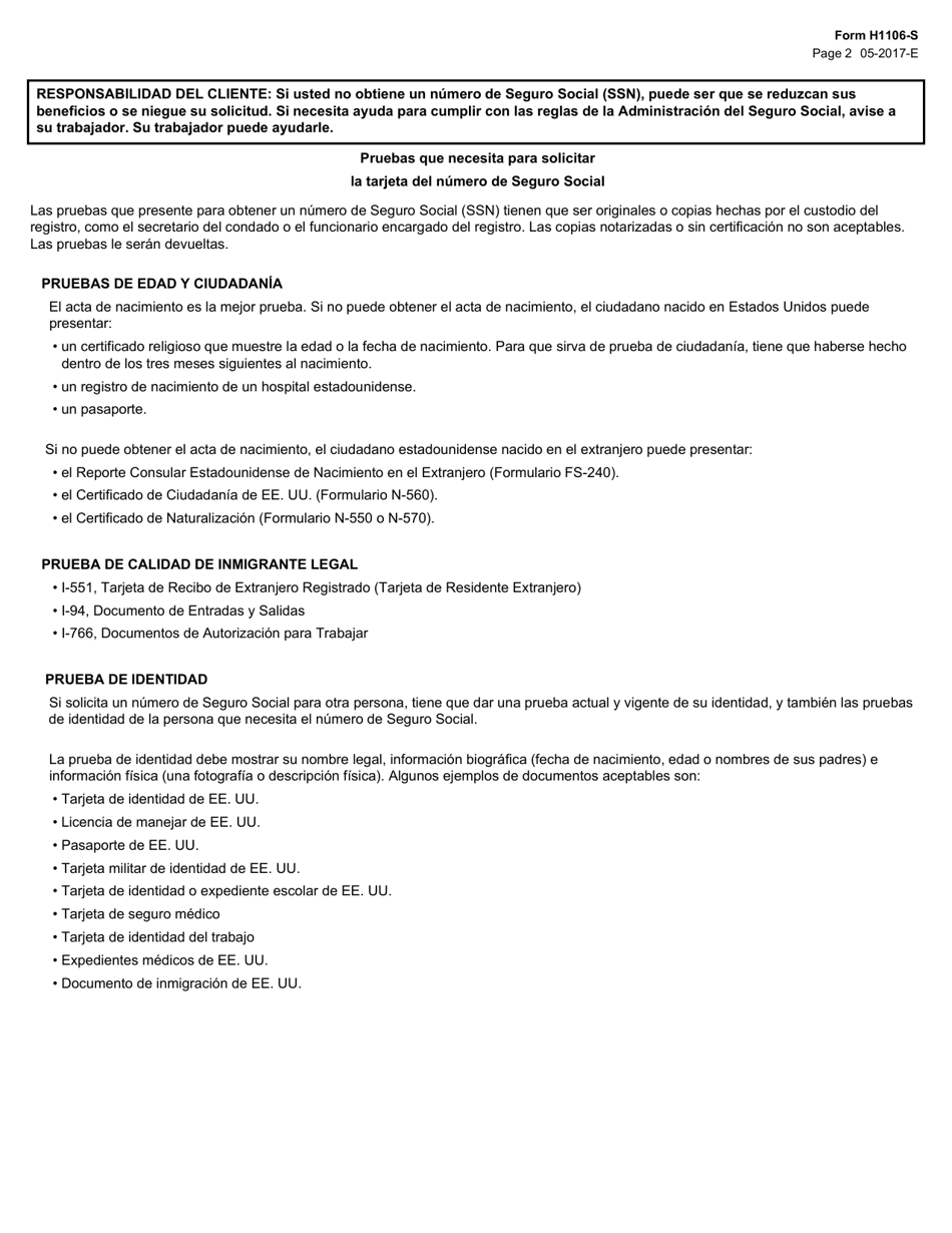 Form H1106-S Enumeration Referral - Texas (English / Spanish), Page 2