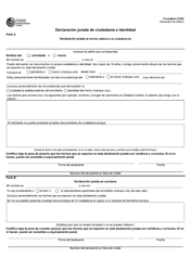 Document preview: Formulario H1097-S Declaracion Jurada De Ciudadania E Identidad - Texas (Spanish)