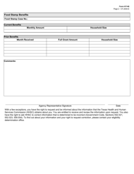 Form H1140 Verification of Benefits - Texas, Page 2