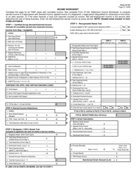 Form H1101 TANF Worksheet - Texas, Page 3